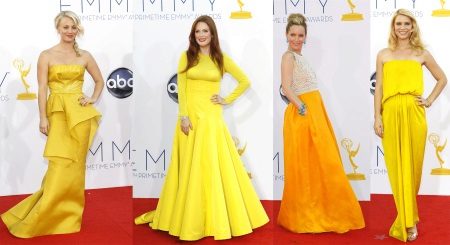 Yellow evening dresses stars