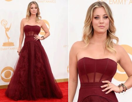 decorations for a burgundy evening dress