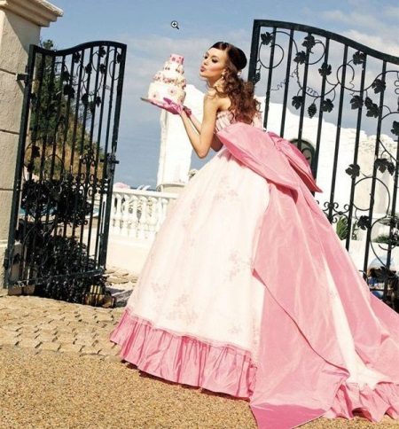 Color Barbie Style Wedding Dress