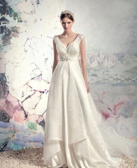 Empire Style Satin Wedding Dress
