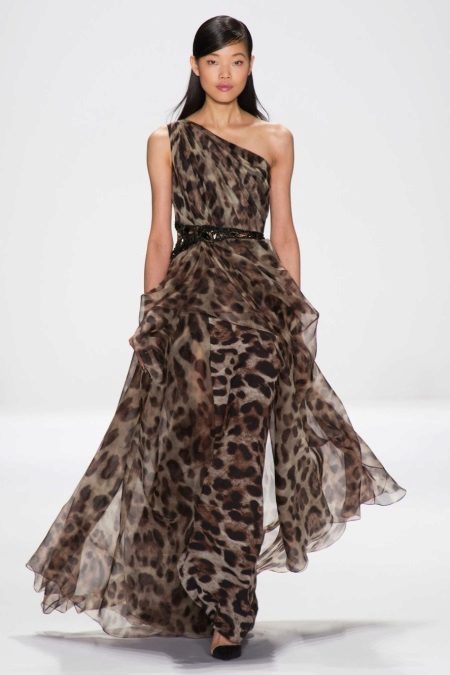 Leopard print evening dress