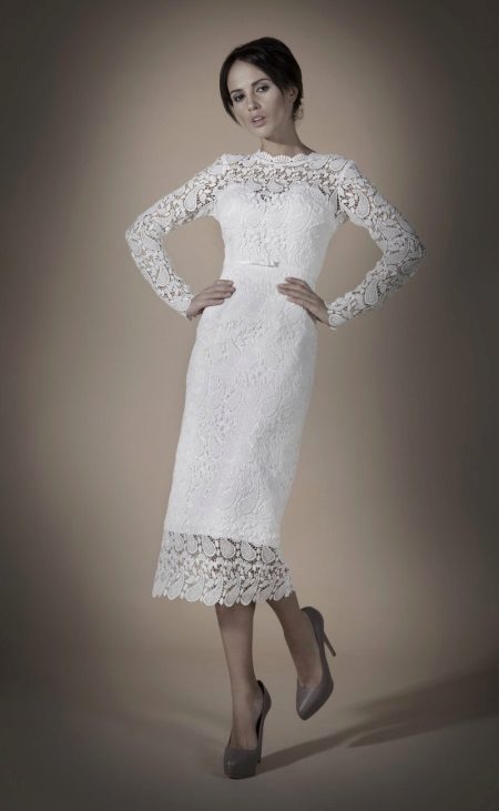 One-piece wedding sheath dress