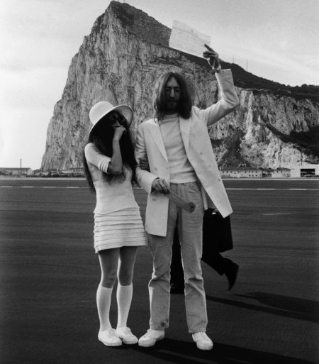 Short Yoko Ono Wedding Dress