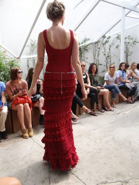 Open Back Evening Knit Dress