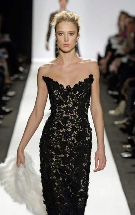 Crochet evening dress from the catwalk