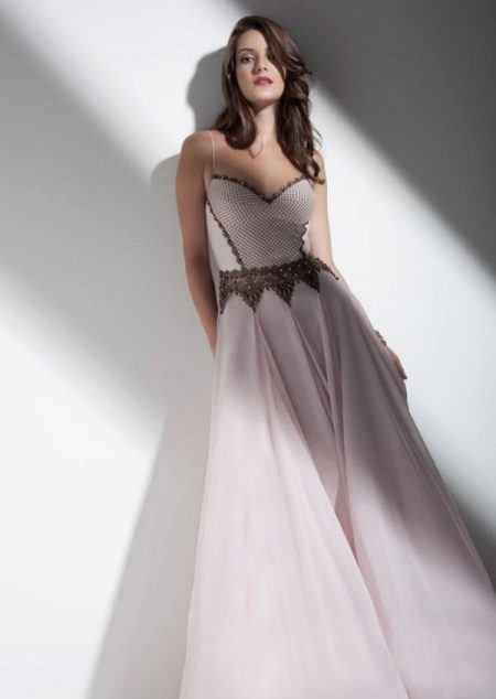 Evening dress with a corset and not a full skirt