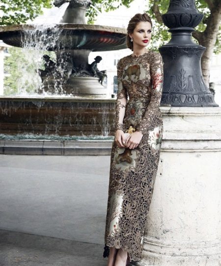 mermaid evening dress with lace