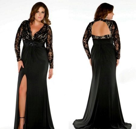 An open back evening dress for fat girls