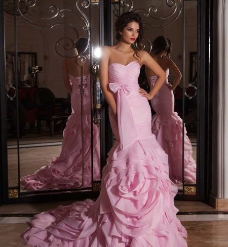 Wedding dress from the Crystal Design 2015 collection pink
