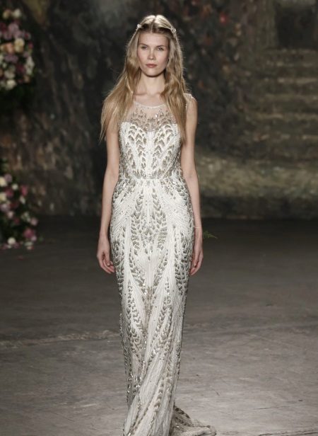 Wedding dress embroidered with sequins from Janie Packham