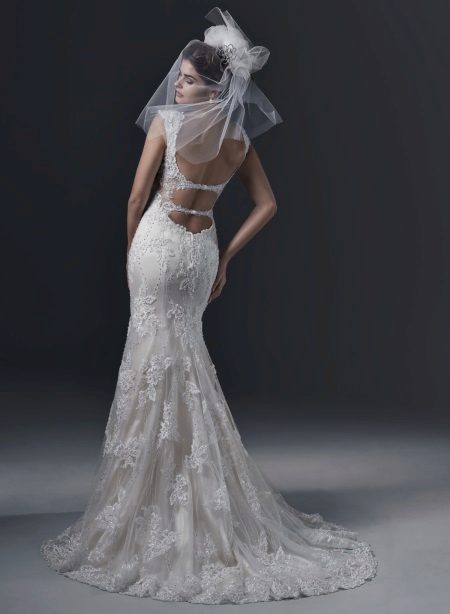 2016 Mermaid Open Back Wedding Dress by Maggi Sotero