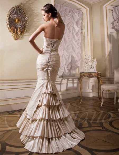 Backless Mermaid Wedding Dress
