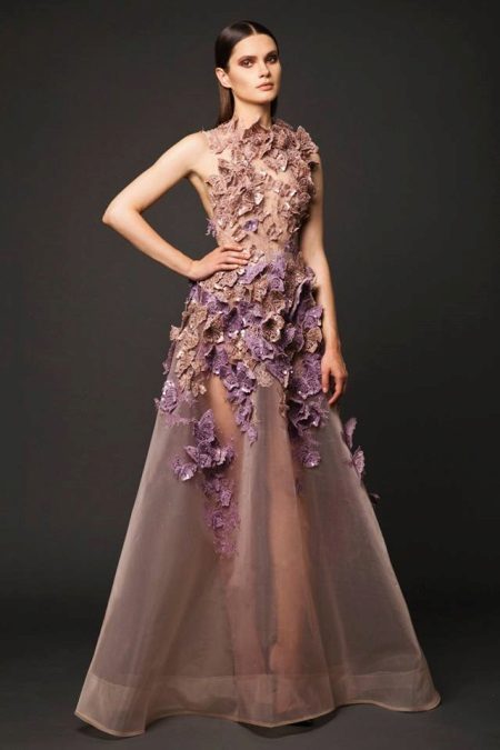 A fluffy evening dress