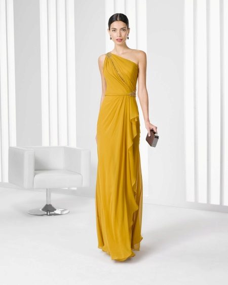 Mustard Evening Dress 2016