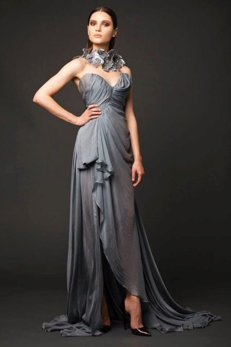 Evening dress with drapery for the New 2016 year