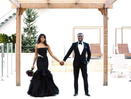 Svadobné šaty čierne ryby