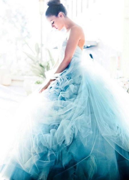 Abito da sposa blu sfumato