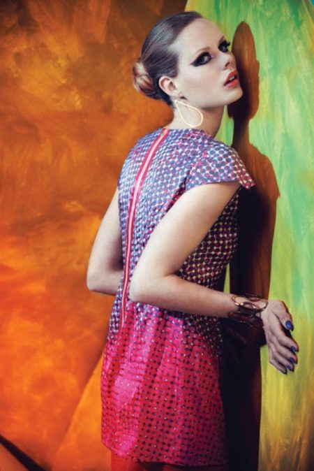 Rainbow Winters marka renkli gece elbisesi