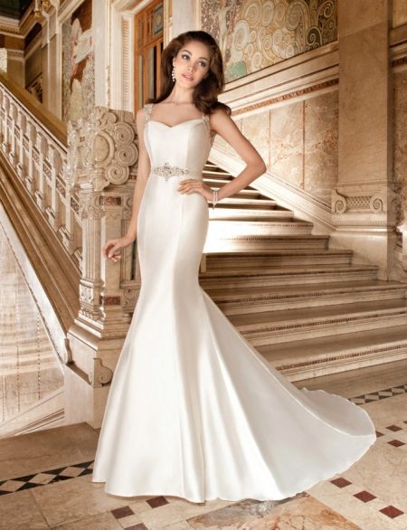 Satin Train Wedding Dress