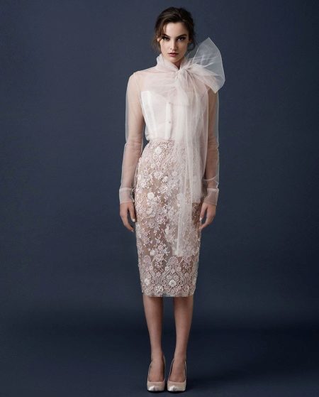 Short sheath wedding dress