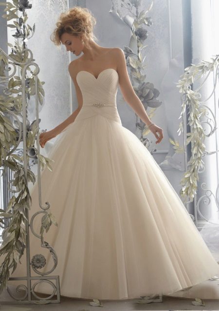 Slim Sash Wedding Dress