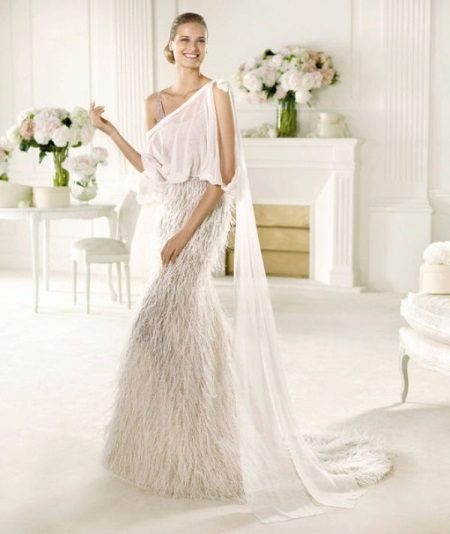 Fringe wedding dress