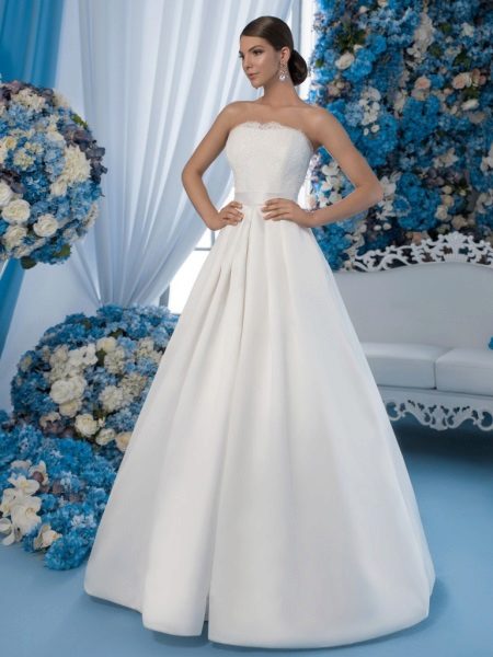 Simple a-line wedding dress