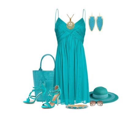 Accessories for a turquoise dress