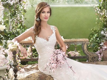  spanish wedding dress with straps