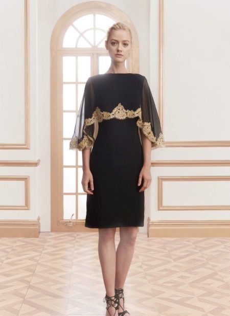 Short evening dress with a drape