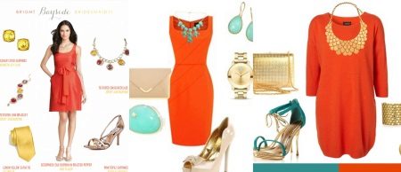 Accessories for an orange dress