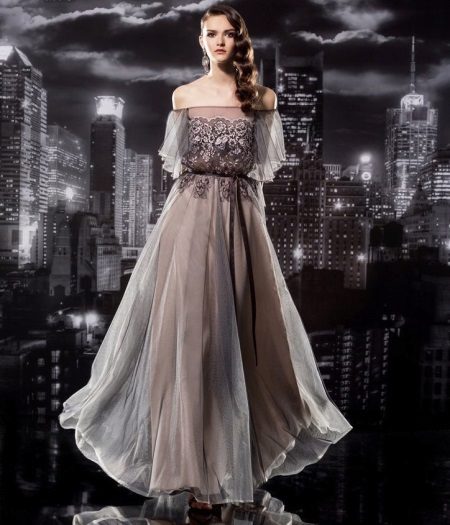 voluminous chiffon dress