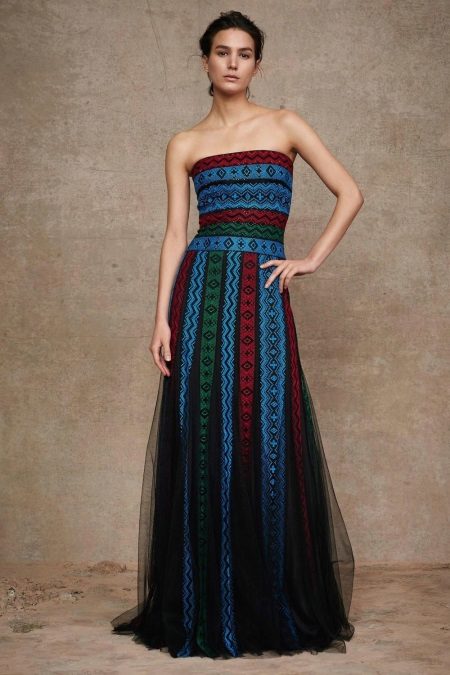 dress with chiffon insert