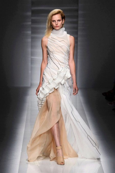 Vionnet Slit Wedding Dress