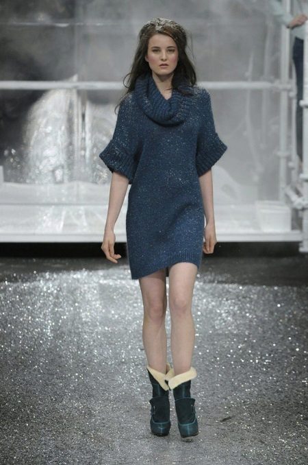 Knitted sweater dress