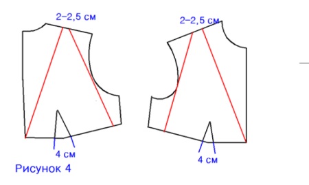 Modeling bodice in deep neckline