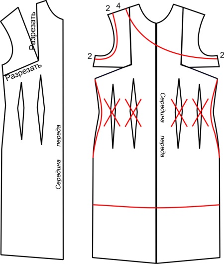 Modeling a one-shoulder evening dress
