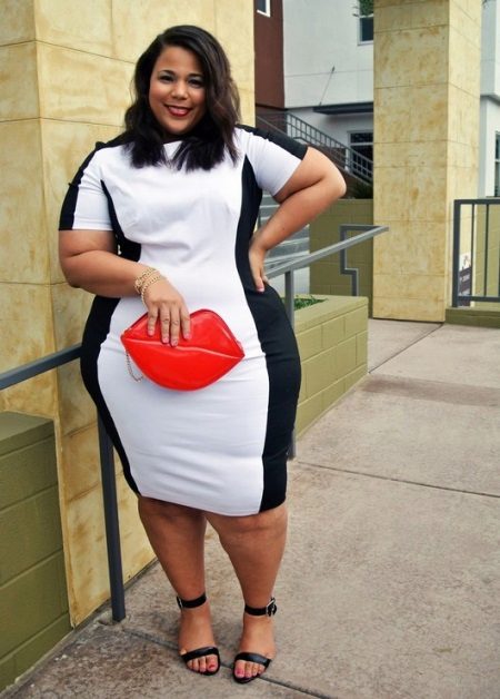 Black and white dress for fat girls