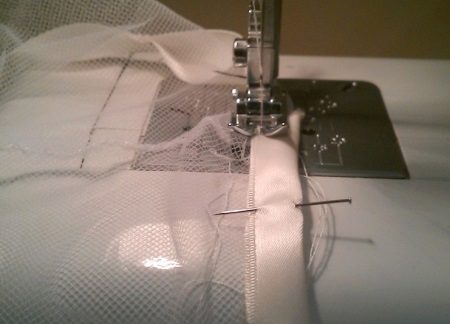 Sewing on