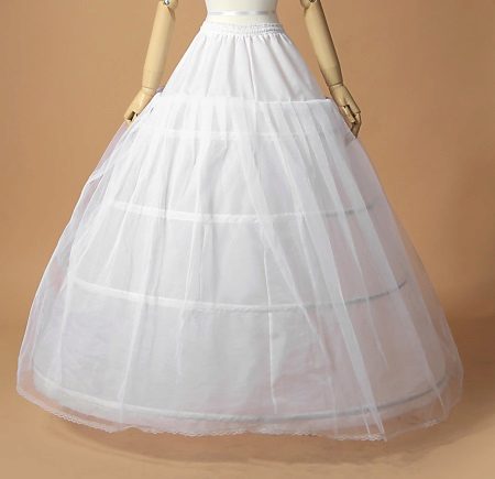 Petticoat with rings and mesh upper skirt