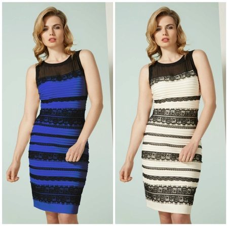 Dress with optical illusion