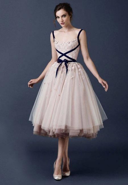 Dress with organza tutu skirt