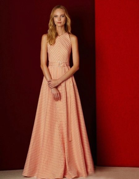 Pfirsich A-Linie Kleid