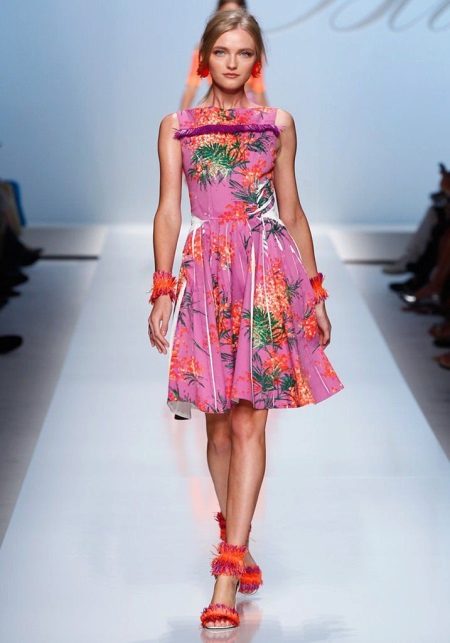A-line summer floral dress