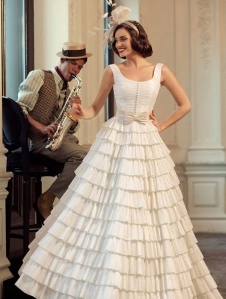 Vintage New Bow Wedding Dress