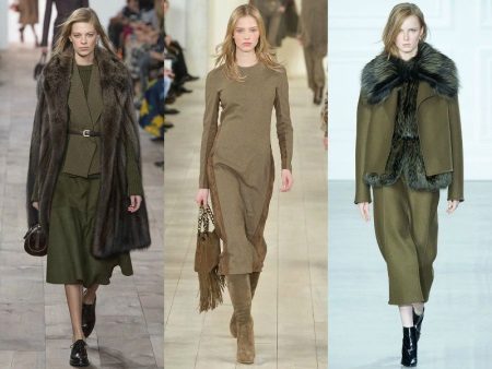 Dresses of the color of dried grass
