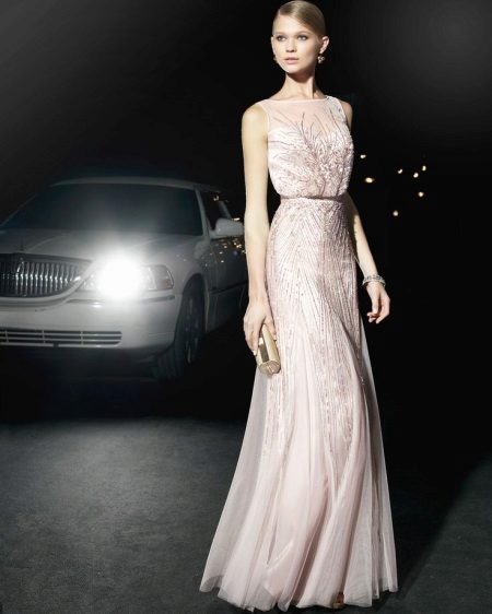 Rosa Clara Rhinestone Evening Dress
