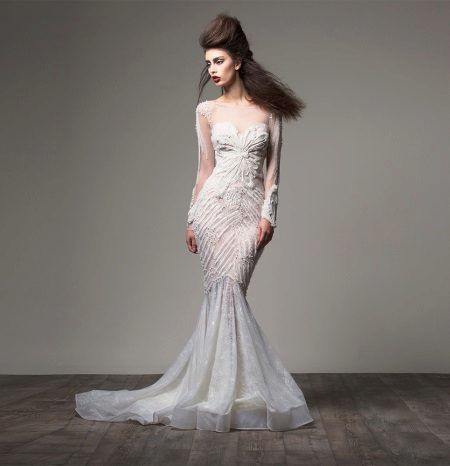 Mermaid dress with sleeves