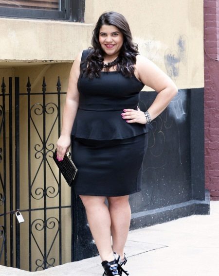 Black office dress for overweight