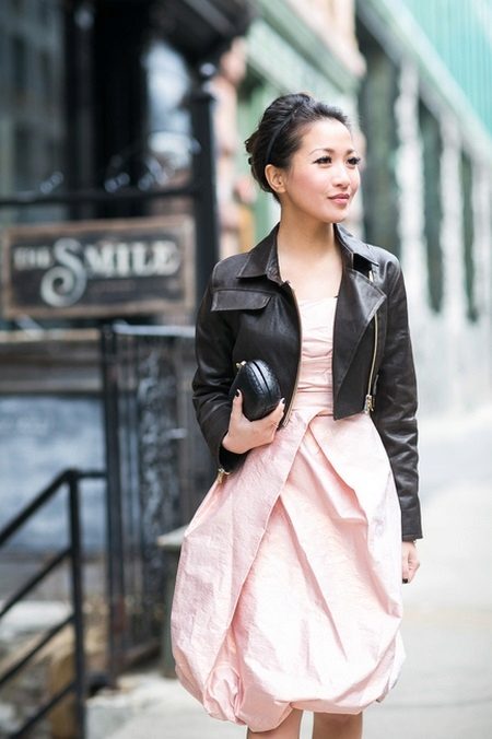 Balloon dress with jacket